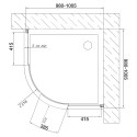 Душевой уголок Vegas Glass ZS 100 07 01 профиль матовый хром, стекло прозрачное