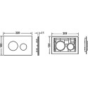 Кнопка смыва TECE Loop Modular 9240665 кнопка хром матовый, стекло на выбор