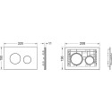 Кнопка смыва TECE Loop Modular 9240665 кнопка хром матовый, стекло на выбор