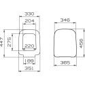 Комплект Geberit Duofix Платтенбау 458.125.21.1 4 в 1 с кнопкой смыва + Чаша для унитаза + Крышка-сиденье