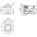 Комплект Ideal Standard Чаша для унитаза T461401 + Крышка-сиденье T468301 + Система инсталляции R020467 + Кнопка смыва R0121AC белая