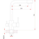 Комплект  Мойка кухонная Granula GR-4201 графит + Смеситель Granula GR-2015 графит, для кухонной мойки