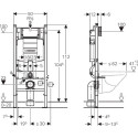 Комплект  Система инсталляции для унитазов Geberit Duofix Sigma 12 Plattenbau 111.362.00.5 + Кнопка смыва Geberit Sigma 01 115.770.21.5 хром + Крышка-