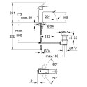 Комплект  Смеситель Grohe Eurocube 23445000 для раковины + Рукомойник Duravit D-Code 0338490000 встраиваемый