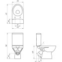 Комплект  Унитаз-компакт Cersanit Geo 031 3/6 DPL EO + Гигиенический душ Olive'S Balear 13131BL со смесителем