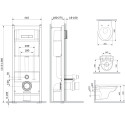 Комплект  Унитаз подвесной AM.PM Sense C741700SC + Система инсталляции для унитазов AM.PM Start I012703.0201