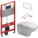 Комплект  Унитаз подвесной Duravit D-Code 22110900002 + Система инсталляции для унитазов TECE Base NEW с кнопкой смыва