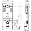 Комплект  Унитаз подвесной Duravit D-code 45700900A1 + Система инсталляции TECE Base K440322 с кнопкой смыва + ершик