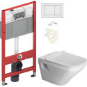Комплект  Унитаз подвесной Duravit DuraStyle 2536090000 + Система инсталляции для унитазов TECE Base K440322 с кнопкой смыва + ершик