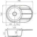 Мойка кухонная AQUATON Амира серая