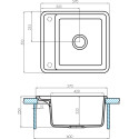 Мойка кухонная AQUATON Беллис 57 терракотовая