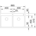 Мойка кухонная Blanco Claron 400/400-IF/А клапан-автомат