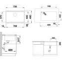 Мойка кухонная Blanco Etagon 700-U алюметаллик
