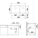 Мойка кухонная Blanco Subline 480/320-U антрацит