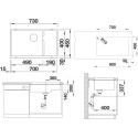 Мойка кухонная Blanco Subline 700-U Level жасмин