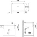 Мойка кухонная Blanco Subline 800-U серый беж