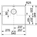 Мойка кухонная Franke Kubus KBG 110-50 графит