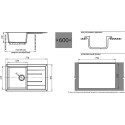 Мойка кухонная GranFest Quadro GF-Q780L бежевая