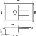 Мойка кухонная GranFest Quadro GF-Q780L белая