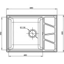 Мойка кухонная GranFest Vertex GF-V-680L топаз