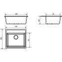 Мойка кухонная Marrbaxx Джекки Z009Q004 чёрный