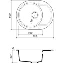 Мойка кухонная Omoikiri Manmaru 62-BE ваниль