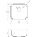 Мойка кухонная Omoikiri Omi 44-U/IF GM вороненая сталь