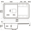 Мойка кухонная Omoikiri Tasogare 86 темный шоколад
