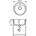 Мойка кухонная Polygran F-05 cерая