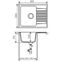 Мойка кухонная Polygran F-07 cерая