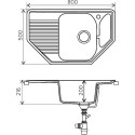 Мойка кухонная Polygran F-10 хлопок