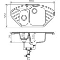 Мойка кухонная Polygran F-14 белый хлопок