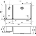 Мойка кухонная Reginox New York 18x40+50x40 LUX 3,5