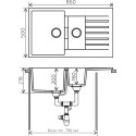 Мойка кухонная Tolero Loft TL-860/001 cерый металлик
