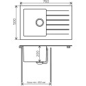 Мойка кухонная Tolero Twist TTS-760 № 001 серый металлик