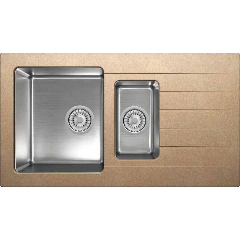 Мойка кухонная Tolero Twist TTS-890K № 101 бежевая