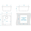 Мойка кухонная ZETT lab. T008Q008 темно-серая