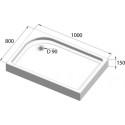 Поддон для душа BelBagno Tray 100х80 L