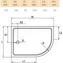 Поддон для душа Cezares Tray R550 120х90 см акриловый L