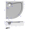 Поддон для душа GuteWetter Deluxe 80x80x2 R терракот