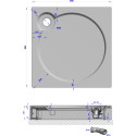 Поддон для душа GuteWetter Deluxe 90x90x16 Q бежевый