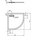 Поддон для душа Ideal Standard Ultra Flat New 90x90 сегментный с сифоном