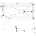 Поддон для душа RGW Stone Tray ST/AR-0128G 80х120 с сифоном
