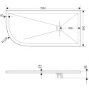 Поддон для душа RGW Stone Tray ST/AR-0129G 90х120 с сифоном