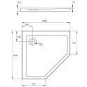 Поддон для душа Radaway Doros PT 100x100