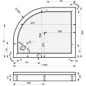 Поддон для душа Эстет Омега L 100x80