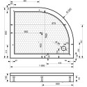 Поддон для душа Эстет Омега R 100x80