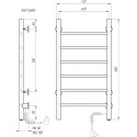 Полотенцесушитель электрический Domoterm Аврора DMT 109-6 80х40, R, черный матовый