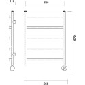 Полотенцесушитель электрический Domoterm Калипсо П5 50x50, античная бронза, R