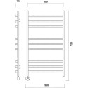 Полотенцесушитель электрический Domoterm Калипсо П9 50x70, античная бронза, L